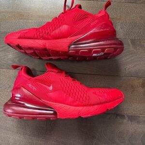 Nike Air Max 270 University Red White Men's Size 9.5 CV7544-600 Running Shoes